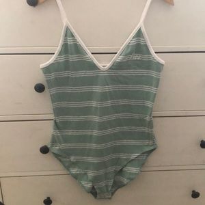 Pink Striped Bodysuit